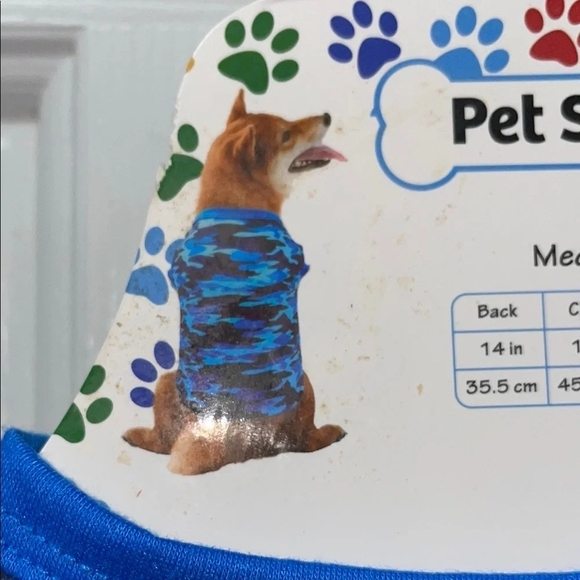 Blue and Black Camouflage Dog Tank Top - Picture 3 of 4